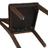 Asian Hardwood Armless Side Chair (Set of 2) with Ergonomic Back and Distressed Dark Tobacco Finish - 4 of 4