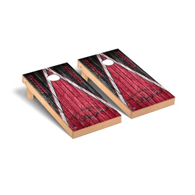 NCAA Arkansas Razorbacks Premium Cornhole Board Triangle Weathered Version