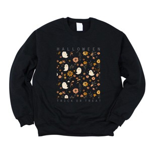 Simply Sage Market Halloween Floral And Ghost Collage Sweatshirt - 1 of 4