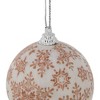 Northlight 14-Piece Brown Snowflake Decoupage Christmas Ball Ornament Set, 2.25" (60mm) - 3 of 3