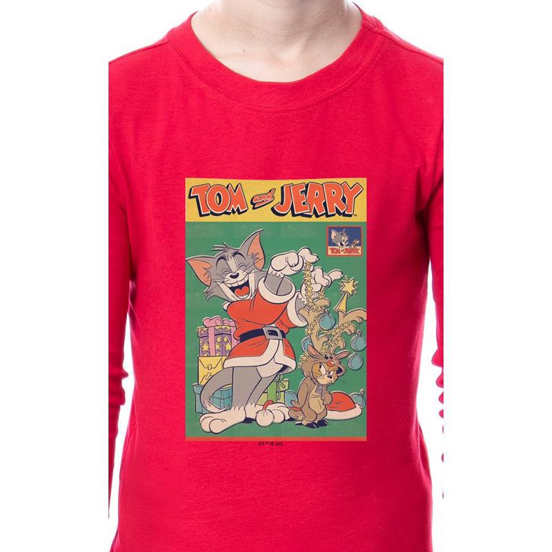 Tom And Jerry Christmas Santa Sleep Tight Fit Family Pajama Set, 4 of 5