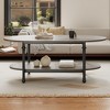 GustoWave 47.24" Small Oval Coffee Tables, Mid Century Modern Coffee Table for Living Room Bedroom Office Small Space - 4 of 4