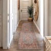 World Rug Gallery Marin Red Medallion Traditional Indoor Rug – Flatweave, Washable Surface with Non-Slip Backing - 2 of 4