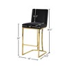 Meridian Furniture,Heidi Black Velvet Stool - 4 of 4