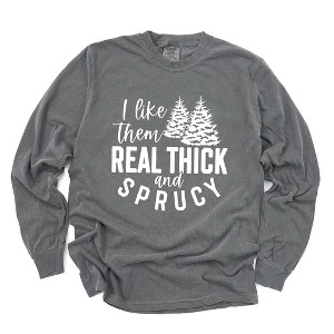 Simply Sage Market Women's Real Thick and Sprucy Long Sleeve Garment Dyed Tee - 1 of 4