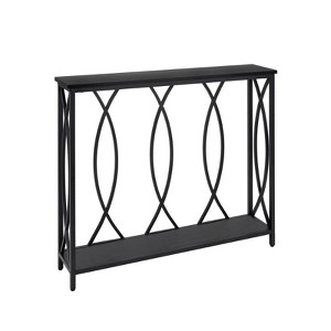 unipawsvBlack Narrow Console Table - 1 of 4