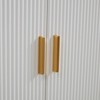 TIRAMISUBEST ideboard with wavy texture buffet cabinet - White Mobile File Cabinet - 4 of 4