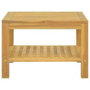 vidaXL Coffee Table 23.6"x23.6"x15.7" Solid Wood Teak - 1 of 4