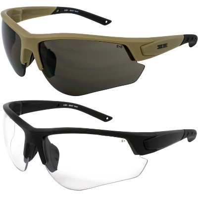 2 Pairs of Epoch Eyewear Grunt Sunglasses with Clear, Clear Lenses