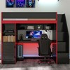 Whisen Twin Size Gaming Loft Bed with Desk and Ample Storage, Durable and Safe - 3 of 4