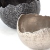 HomeRoots Set of Two Gray And Silver Aluminum Decorative Bowls - 4 of 4