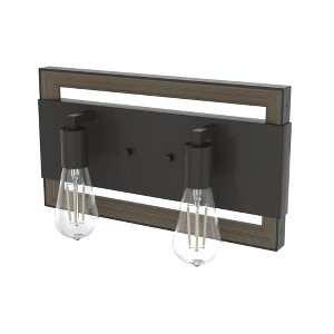 Hunter Fans 16" Woodburn Wall Light Noble Bronze Finish - Rustic Modern Design for Indoor Spaces, 2 Bulbs, Dimmable - 1 of 1
