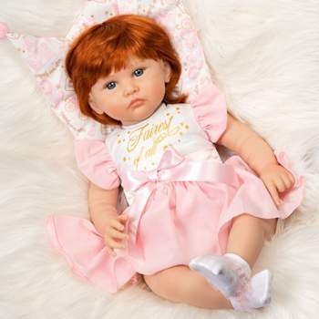 Paradise Galleries Reborn Toddler - Once Upon a Princess, 20 inch Made in GentleTouch Vinyl, Red Hair, 6-Piece Realistic Baby Doll Gift Set