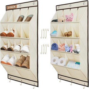 Maximize Vertical Storage: Over-Door Organizer with Extra-Large Pockets - Versatile Hanging Rack for Shoes, No Tools Installation Required - 1 of 4