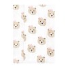 Hudson Baby Infant Girl Cotton Flannel Burp Cloths, Pink Taupe Bear, One Size - 3 of 4