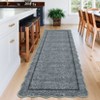 Scalloped Machine Washable Non-Slip Bordered Rug Non-Shedding Soft Low Pile Modern Accent Rugs - 4 of 4
