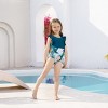 PATPAT Family Matching Swimwear Floral Print Ruffled One Piece Swim Trunks Shorts - 3 of 4