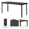 WhizMax 3 Pieces Dining Room Table Set for 4, Kitchen Table Set with 2 Upholstered Benches, Modern Dining Table Chair for Home, Apartment, Black - 4 of 4