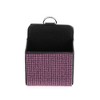 Unique Bargains Universal Car Trash Can Hanging Trash Bin Faux Leather Rhinestones 1 Pcs Black Pink - 3 of 4