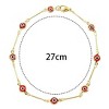 RMZ GOLD NYC 18K GOLD PLATED BAR STYLE RED EVIL EYE CRYSTAL ANKLET - 2 of 4