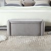 CAVINAS Modern Pull-Open Top Corduroy Ottoman Bench,Upholstered Oval Storage Ottoman for Living Room,Bedroom - 3 of 4