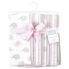 Hudson Baby Infant Girl Cotton Flannel Burp Cloths Bundle, Lilac Elephants, One Size - 2 of 4