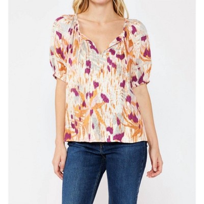 Women's Lace-trimmed V-neck Top - LOVESTITCH