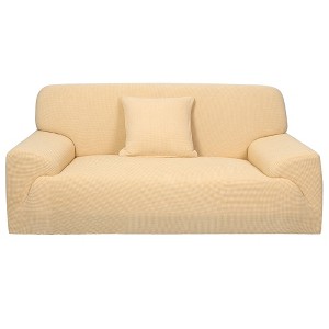 PiccoCasa Soft Stretch Chair Sofa Slipcovers with 1 Pc Cushion Cover - 1 of 4