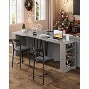 Whizmax 2-Person Dining Table Set - 16" Wide Cushioned Chairs & Flip-Top Extension, Bar Height Table for 2-4 People, Sturdy Kitchen Set - 4 of 4