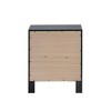 Sapphtopaz Modern Nightstand with V Shape Emboss Drawers Bedside Table with Removable Handles Versatile Side Table for Bedroom, Living Room - 3 of 4