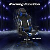 Costway Massage Gaming Chair Reclining Swivel Racing Office Chair w/Lumbar Support White\Blue\Grey\Red - image 4 of 4