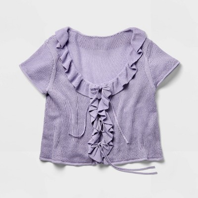 Women's Ruffle Tie Cardigan - Wild Fable™