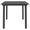 vidaXL Patio Dining Table, Black 59.1"x31.5"x29.1" Steel and Glass - image 3 of 4