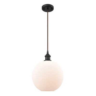 Athens - 1 Light Cord Hung Mini Pendant In Industrial Style-13 Inches Tall and 10 Inches Wide