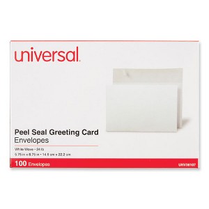 Universal Peel Seal Strip Business Envelope, #A9, Square Flap, Self-Adhesive Closure, 5.74 x 8.75, White, 100/Box - 1 of 4