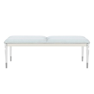 TiramisuBest Gold Bedroom Bench - Champagne Solid Wood & MDF Entryway, 54x18x19 Inches - 1 of 4