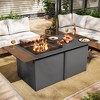 Lausaint Home 64" Gas Fire Pit Table with expandable Tabletop, 55,000 BTU - 3 of 4