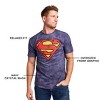 Superman Logo Men's Navy Crystal Wash Crew Neck Short Sleeve T-shirt - 3 of 4