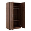 TIRAMISUBEST 2-Door Wooden Wardrobe Armoire with 3 Storage Shelves, Modern Bedroom Closet with Hanging Rod, Bedroom Clothes Organizer - 4 of 4