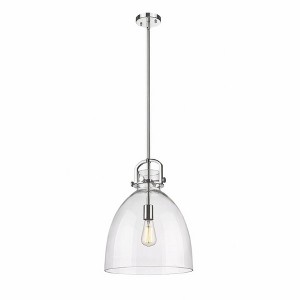 Newton Bell - 1 Light Stem Hung Pendant In Industrial Style-20.25 Inches Tall and 14 Inches Wide - 1 of 1