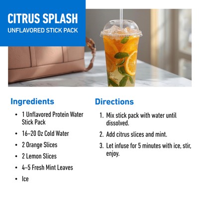 Isopure Protein Water Stick Pack - Unflavored - 6ct