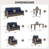 EAGLE PEAK Wicker Outdoor Patio Conversation Set, Swivel Rocker Chairs, 3-Seat Sofa, Loveseat, Table, 8 Pieces - 3 of 4
