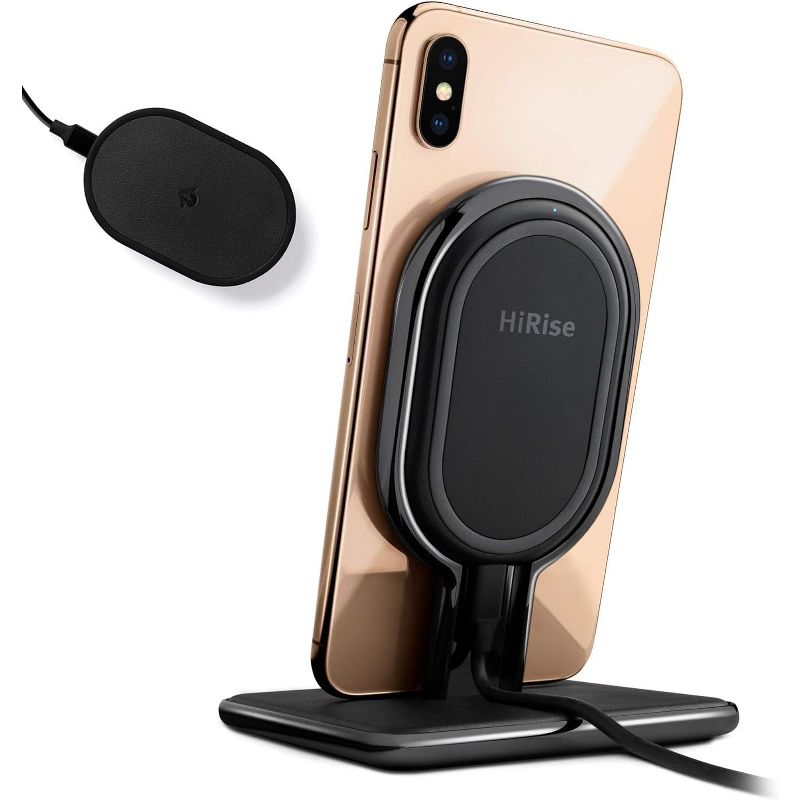 Twelve South HiRise Wireless Charging Port for Qi-Enabled Phones | 3-Way Wireless Charger with Upright Desktop Stand and Removable Power Disc, 3 of 8