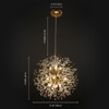 Rennnsan Norellia 19"W 9-Light Sputnik Dandelion Crystal Modern Glam Dimmable Chandelier - 3 of 4