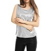 INSPIRE CHIC Women's U-Neck Stretchy Slim Fit Shiny Sparkly Metallic Tank Top - 3 of 4
