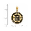 Black Bow Jewelry 14k Yellow Gold Plated Sterling Silver Boston Bruins NHL Large Pendant - 2 of 3