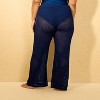 Women's Crochet Cover Up Pants - Shade & Shore™ Navy Blue - 2 of 3