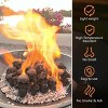 Ceramic Skulls for Fire Pit, Outdoor Fire Tables, Reusable Spooky Imitated Human Skull Gas Log for Party, Bonfire, Campfires, Fireplaces - 3 of 4