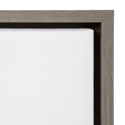 Houseplants Watercolor Print on Canvas with Gray Frame