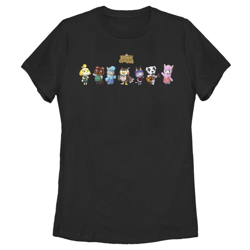 Women's Nintendo Animal Crossing Character Lineup T-Shirt, 1 of 4